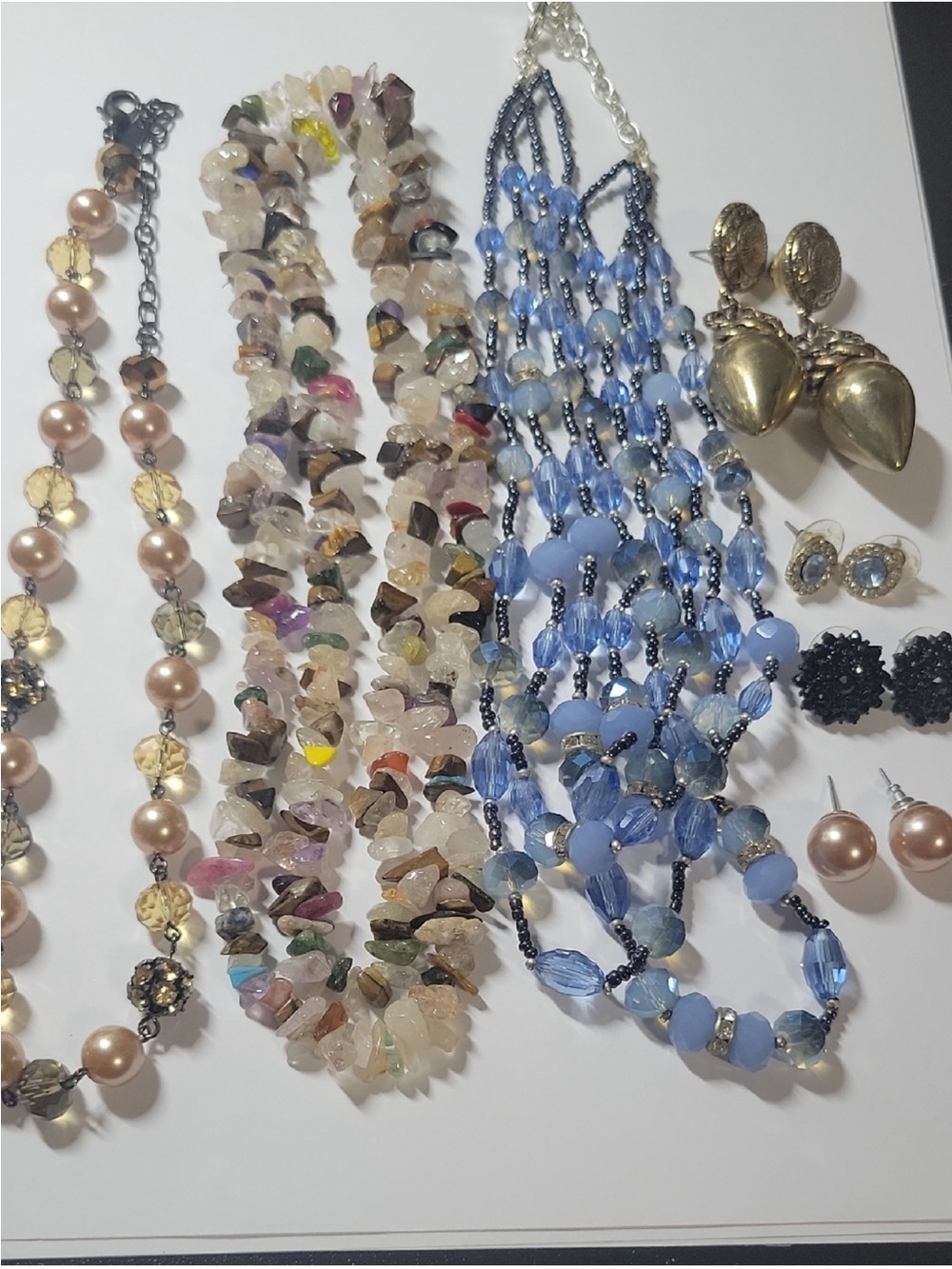 Assorted Women’s Multicolor and Blue Beaded Necklace Set